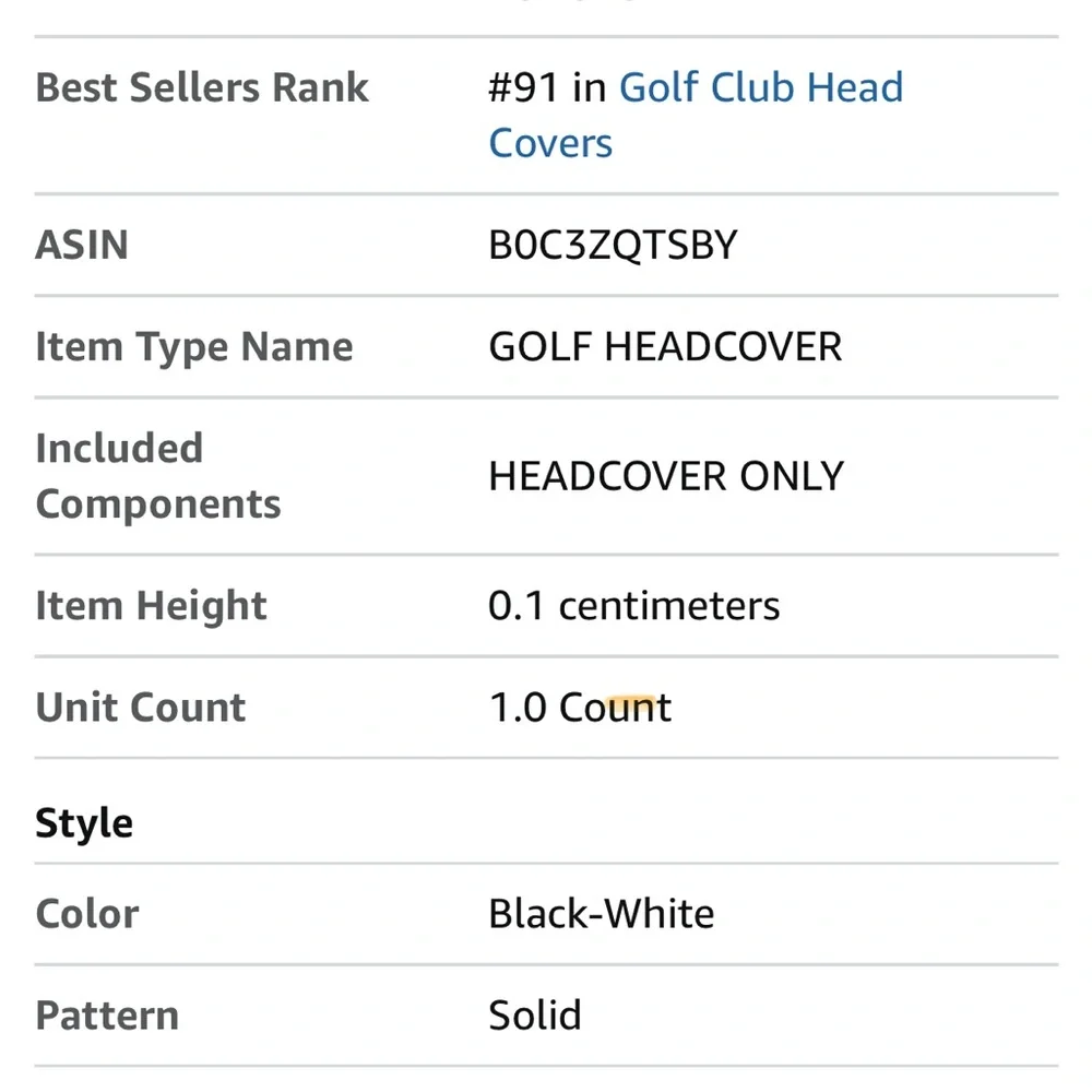 2/$20 PING G430 DRIVER LEATHER HEADCOVER GOLF CLUB DRIVER COVER black/white - Picture 6 of 6